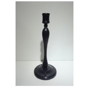 New Arrival Black Shining Polished Aluminium Taper <b>Candle</b> Holders <b>Large</b> for Home Restaurant Hotel <b>Candle</b> Light Dinner Decorative - Product Image 1