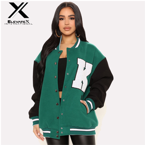 เสื้อแจ็กเก็ตขนสัตว์ขนาดใหญ่พิเศษสำหรับผู้หญิงออกแบบได้เองมีกระเป๋าผ้าพิมพ์ลายปักลายกันลมฤดูใบไม้ร่วง - Product Image 4