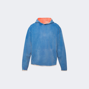 Sweat-shirt à capuche personnalisé pour homme, lourd, avec effet délavé à l'acide, sans cordon, poche thermique, style délavé personnalisé - Product Image 5
