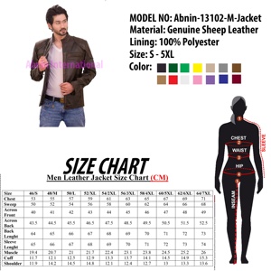 Chaqueta de Cuero de Oveja Genuino de Primera Calidad Personalizada para Hombre, Cuello Alto, Transpirable, Impermeable, Resistente al Viento, Estilo Urbano para Invierno - Product Image 6