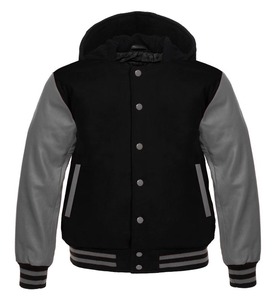 Pas cher prix OEM hommes à capuche Varsity Lettermen Baseball veste avec manches en cuir blanc veste d'hiver 2026 - Product Image 4