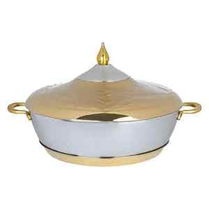 En acier inoxydable plaqué or, élégante et durable, la casserole ronde en métal parfaite pour tous les repas et occasions. - Product Image 6