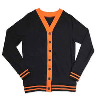 Cardigan en tricot décontracté pour femme, col en V, avec logo frontal, manches longues, respirant, 100 % coton, personnalisable, pour l'extérieur