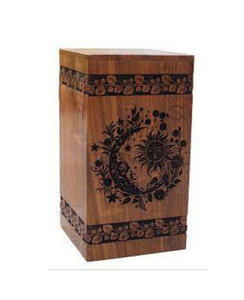 Urnas de cremación marrones de madera Natural modernas de estilo americano hechas a mano para adultos, hombres, mujeres, funerario decorativo, logotipo personalizado - Product Image 2