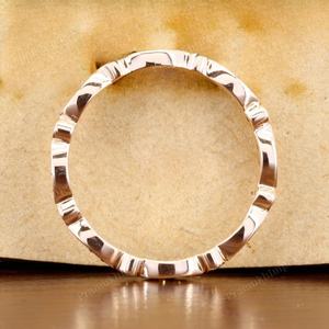 Authentique 2.5mm coupe ronde laboratoire diamant cultivé IGI certifié bague de mariage ensemble de broches pour fête bague de mariage classique - Product Image 5