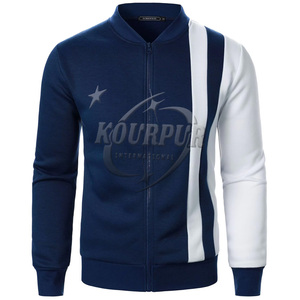 Vestes pour hommes Veste de survêtement à blocs de couleurs pour hommes Bomber moderne et décontracté avec fermeture éclair Vestes de sport légères - Product Image 1