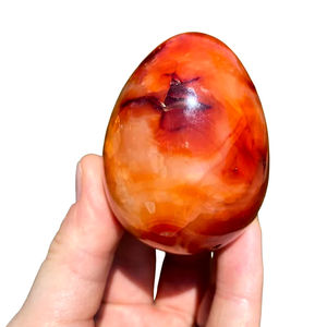 Top qualité naturel rouge cornaline oeuf forme cristal pierre roche guérison pierre précieuse Yoni oeufs Yoga Reiki pierre pour la décoration de la maison - Product Image 3