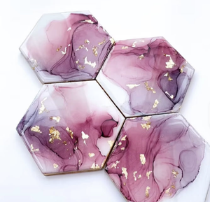 Posavasos de Resina Modernos Personalizados, Modelo Hecho a Mano, Tapetes para Bebidas de Epoxi Resistentes al Calor, Decoración de Mesa, Proveedor al por Mayor - Product Image 4