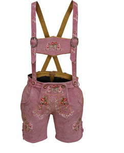 Lederhosen Original para mujer más atractivo Dark German Bavarian Hot Shorts señoras pantalones cortos cintura Oktoberfest Lederhosen - Product Image 1