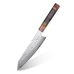 Vente en gros commandes en vrac personnalisées Service OEM ODM lame professionnelle japonaise à haute teneur en carbone couteau de chef de cuisine Damas lame fixe - Product Image 1