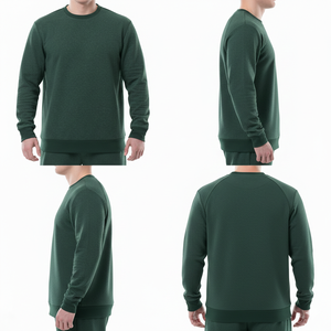 Sweat-shirt à capuche en coton coupe classique pour homme WX718722, fermeture éclair quart de tour, broderie personnalisée, pull d'hiver, vente en gros - Product Image 3