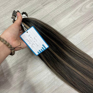Extensions de cheveux humains vietnamiens de qualité supérieure, pointes en I, cuticules alignées, pointes en kératine, cheveux doux - Product Image 1