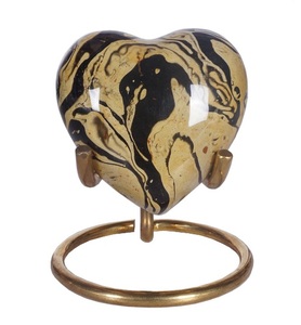 HEART SHAPE METAL <b>KEEPSAKE</b> URN <b>for</b> HUMAN <b>ASHES</b> - Product Image 5