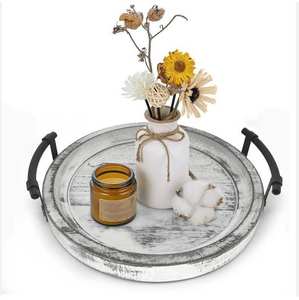 Indian Handcrafted Amazing <b>Serving</b> <b>trays</b> Wooden Rectangle <b>Serving</b> <b>Tray</b> With Steel Handles New Style Kitchen Collection - Product Image 3