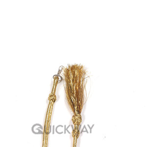 Accessoires d'uniforme cérémoniel : Cordon liturgique en soie avec clip pour croix, cordon de ceinture décoratif à franges et pompons - Product Image 5