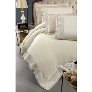 Juego de Ropa de Cama King-Size Moderno de 6 Piezas, 100% Algodón, Funda Nórdica XL, Sábana Ajustable, Fundas de Almohada Oxford, Diseño Liso para Uso Doméstico - Product Image 2