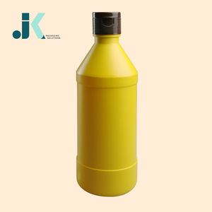 Embalaje LDPE Botella de líquido redonda de 500ml Amarillo y blanco Mejor precio Alta calidad del fabricante de Vietnam M0316 - Product Image 2