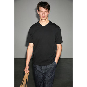 T-shirt à col en V pour homme GRIMELANGE Almeri, 100% coton doux - Product Image 2