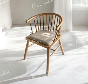 Sillas de café de madera maciza clásicas y creativas, patas cónicas, comedor moderno, muebles de restaurante para Villa, parque, patio, sala de estar - Product Image 3