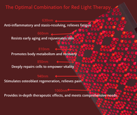 Panneau de luminothérapie rouge demi-corps 1185W 7 longueurs d'onde 1060nm Appareil professionnel de photobiomodulation pour la gestion de la douleur OEM
