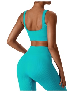 ที่กําหนดเองว่างเปล่ายางชุดชั้นในกีฬาไม่มีรอยต่อกลับโยคะพืชชุดชั้นในแน่นออกกําลังกายชุดโยคะสําหรับผู้หญิง - Product Image 2
