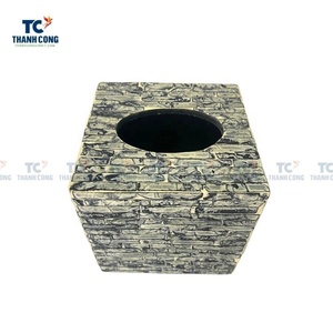 Superventas, la colección más barata, caja de pañuelos decorativa rústica, cubierta con incrustaciones de perlas, venta al por mayor, exhibición de hogar de Vietnam, venta al por mayor - Product Image 3