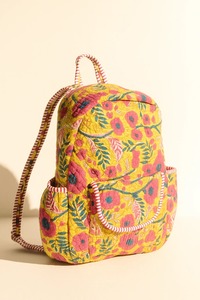 Sac à dos floral souple fait main Le Souvenirs, léger, unisexe, capacité de 10 kg, en tissu de coton, fermeture éclair, luxe, voyage en plein air - Product Image 4