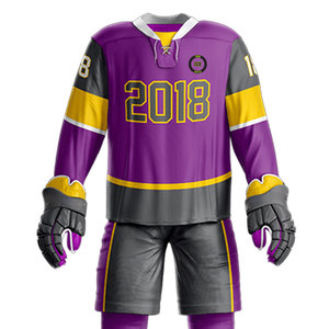 Uniforme confortable de hockey sur glace de taille personnalisée en stock 100% uniforme de hockey sur glace en polyester - Product Image 5