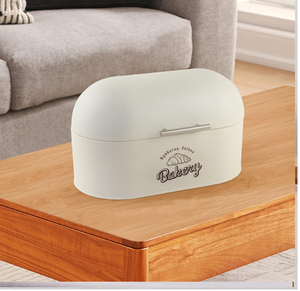 Boîte à pain en métal ondulé avec couvercle en bois | Corbeille à pain de cuisine moderne | Vente en gros OEM/ODM au détail au prix de gros - Product Image 2