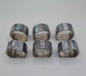 ห่วงรัดผ้าเช็ดปากแบบฝังมุกสีทองหรูหราผ้าถูพื้นทำจากทองเหลืองชุบสำหรับประดับโต๊ะอาหารสำหรับงานเลี้ยง - Product Image 6