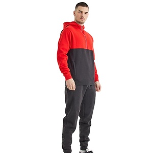 ชุดวอร์มผู้ชายแบบมีซิปครึ่งตัว ดีไซน์พิเศษ คุณภาพสูง ทรงปกติ น้ำหนัก 280 กรัม ผ้าฝ้าย 100% เหมาะสำหรับวิ่งในฤดูหนาว - Product Image 2