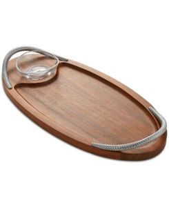 Ensemble de 4 plateaux de service en bois avec finition naturelle, idéal pour les occasions spéciales et l'usage domestique - Product Image 3