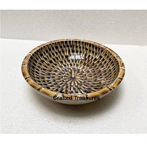 Tazón de madera Natural con estampado de esmalte de madera de calidad sólida, vajilla de cocina, tazón de arroz creativo, tazones grandes de acacia y sopa - Product Image 6