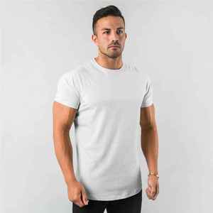 100% Cotton Jersey O-Neck Short Sleeve Casual <b>Blank</b> Top Solid Pattern 260 Grams Fabric <b>Weight</b> Digital Printing Breathable - Product Image 2