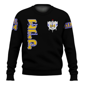 Sigma Gamma Rho เสื้อสเวตเชิ้ตคอกลมลำลองสีฟ้าทองเสื้อผ้าแบบ1922เสื้อสวมหัวผ้าฟลีซแบบพรีเมียมสไตล์กรีก - Product Image 1