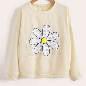 Sweat-shirt pour femme en molleton 100% coton doux, imprimé, avec logo sur le devant, confortable et décontracté, pour une utilisation en intérieur/extérieur - Product Image 1
