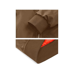 Blouson aviateur noir en coton molletonné veste d'hiver chaude pour hommes coupe ajustée grande taille veste manteau vêtements d'extérieur - Product Image 6