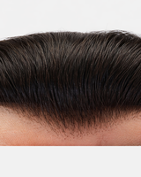 Prothèse capillaire en dentelle française blanchie et PU pour hommes, système capillaire personnalisé Q6 avec contour en PU pour la perte de cheveux