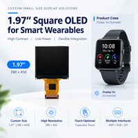 Écran OLED personnalisé de 1,97 pouce, 390x450, LTPS rigide, 302 PPI, forme carrée, pour la maison intelligente, les robots médicaux, les appareils portables, vente en gros