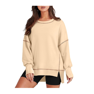 Sweat à capuche surdimensionné décontracté de haute qualité à col rond et à manches longues Offre Spéciale femmes sweats - Product Image 4