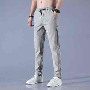 Pantalons décontractés pour hommes été mince travail tendance lâche droite respirant pantalons de sport - Product Image 3