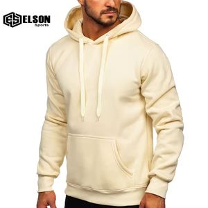 Sweat-shirt à capuche 100% coton pour hommes de style tendance Sweat-shirt à capuche de couleur unie unique avec design doublé et logo Prix bon marché - Product Image 5