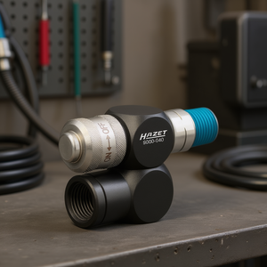 ตัวลดอัตราการไหลของอากาศแบบต่อเนื่อง Hazet ข้อต่อแบบหมุนขนาด 1/4 นิ้ว สำหรับอุปกรณ์และชิ้นส่วนเครื่องมือลม - Product Image 3