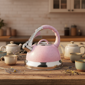 European 2.5L Hotel Water <strong>Kettle</strong> Customized Sound Modern Flat Bottomed Coffee <strong>Kettle</strong> Natural Color Metal Handle Horn - Product Image 2
