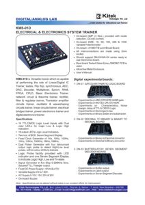 Kitek KMS-01ชุดฝึกดิจิตอลคุณภาพสูงพร้อมแหล่งจ่ายไฟในตัวและแผงวงจรทดลองเพื่อการศึกษา - Product Image 5