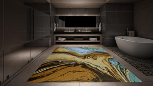Juego de Alfombras de Lana Estilo Persa Hechas a Mano, Diseño Abstracto Suave, Ecológicas, Resistentes a las Manchas, Alfombras de Oración para Sala de Estar - Product Image 2