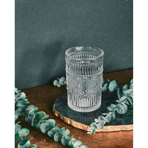 Carlotta Vintage Embossed <b>Glass</b> Drinkware <b>Cups</b> - Product Image 1
