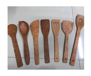 Bol en coquille de noix de coco poli avec logo personnalisé naturel et cuillère à noix de coco du Vietnam Bol en coquille de noix de coco - Product Image 1