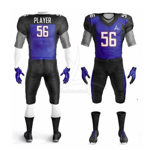 Uniforme de football américain de qualité supérieure, manches courtes, respirant, taille plus, personnalisable, 100% polyester - Product Image 6