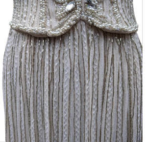 Robe de cocktail pleine longueur antistatique pour femme élégante perles de broderie exquises respirantes en maille poly pour tenue de soirée - Product Image 4